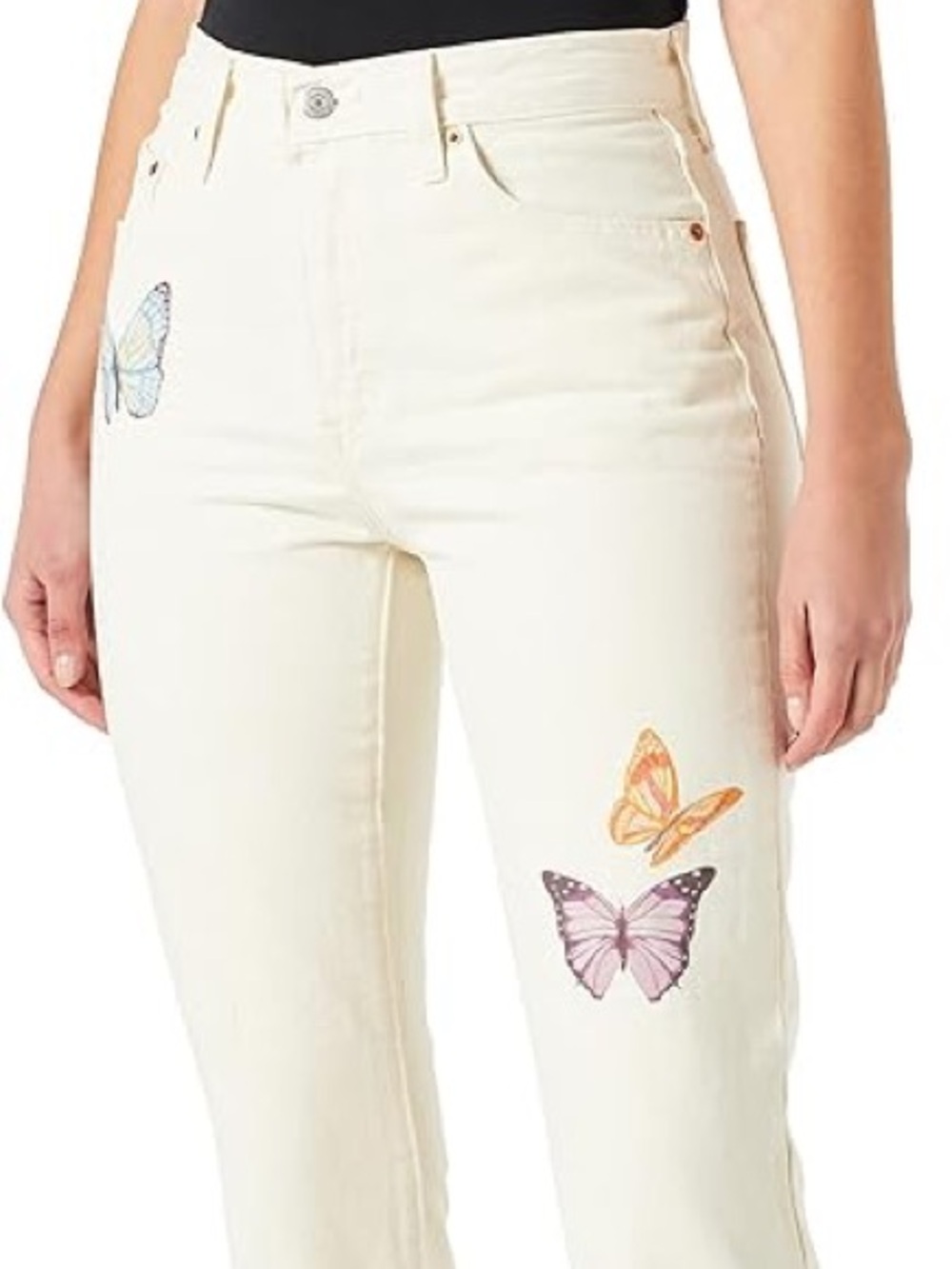 NEW Levi’s 501 Cream Butterfly Jeans size 29 x 28
